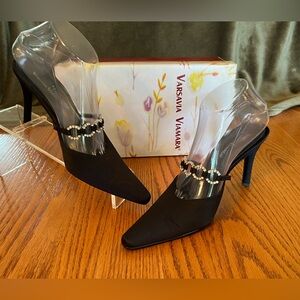 Varsavia Viamara Size 7M Black Style 8006-1 Slide 4” Heel